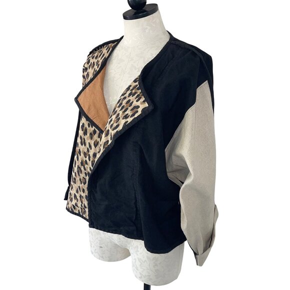 Susan MacDonald Toronto Vintage Womens Jacket One Size Multicolor Animal Print - Picture 2 of 10